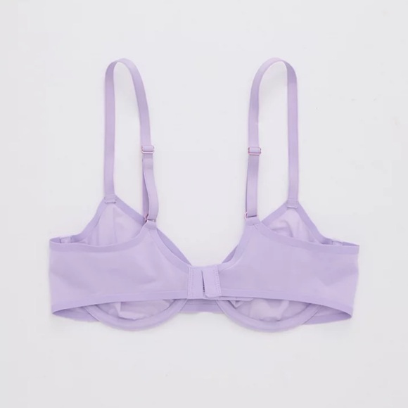 Aerie Smoothez Bra Mesh Unlined Full Coverage Light Purple Size 34D - Picture 2 of 7